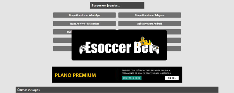 Desenvolvimento do Esoccer Bet Casino